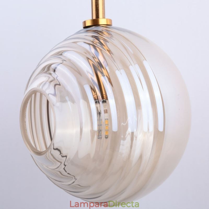Lámpara colgante de cristal creativa y decorativa con forma de globo de cristal para loft
