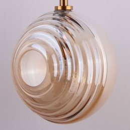 Lámpara colgante de cristal creativa y decorativa con forma de globo de cristal para loft