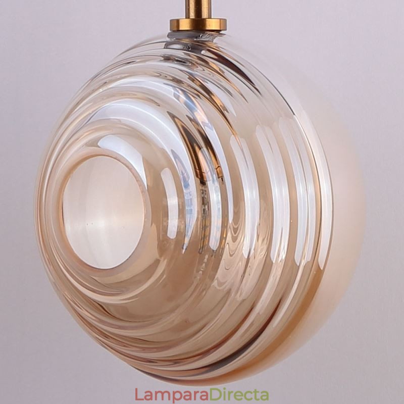 Lámpara colgante de cristal creativa y decorativa con forma de globo de cristal para loft