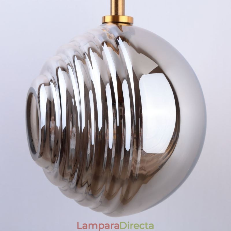 Lámpara colgante de cristal creativa y decorativa con forma de globo de cristal para loft