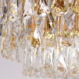 Lámpara colgante europea de cristal redonda para techo