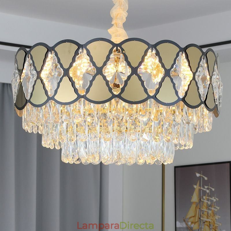 Lámpara colgante de cristal moderna con encaje para techo