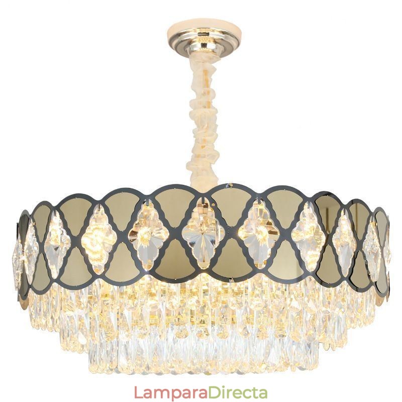 Lámpara colgante de cristal moderna con encaje para techo