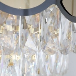 Lámpara colgante de cristal moderna con encaje para techo