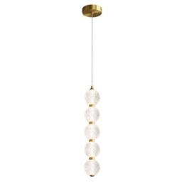Lámpara colgante de acrílico con cuentas, iluminación decorativa