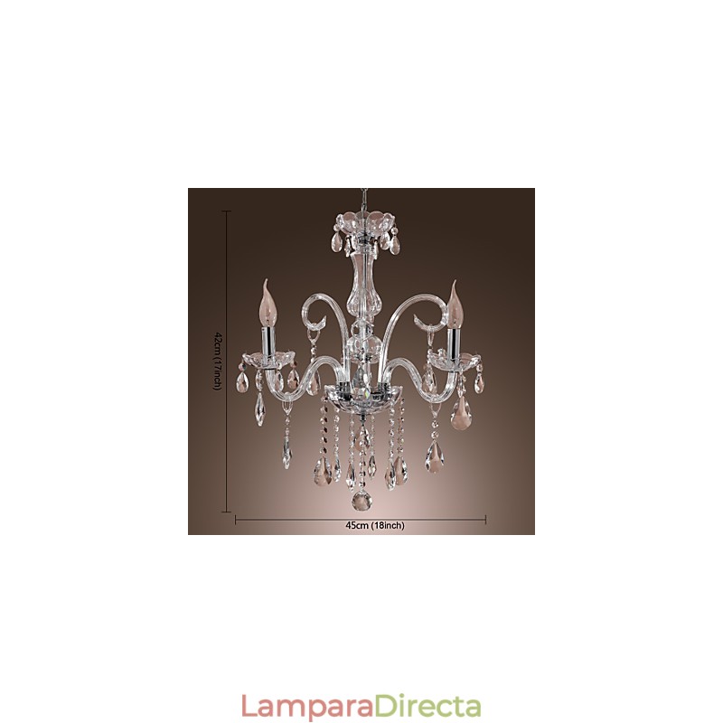 Lámpara de araña de cristal Rustic Lodge Crystal Others