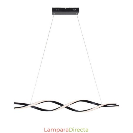 Lámparas colgantes modernas con forma de onda negra Lámparas colgantes modernas con forma de onda negra