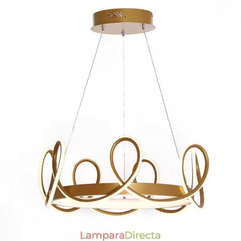 Lámpara colgante moderna Crown, lámpara colgante de aluminio, 1 luz