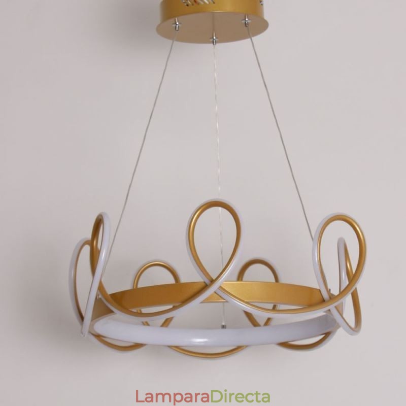 Lámpara colgante moderna Crown, lámpara colgante de aluminio, 1 luz