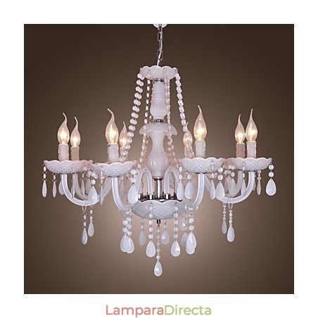 Lámpara de araña de cristal galvanizado Rustic Lodge Crystal Lámpara de araña de cristal galvanizado Rustic Lodge Crystal