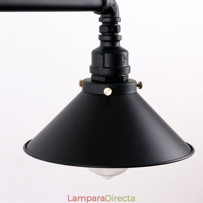 Lámpara colgante estilo rústico campestre con 3 luces estilo industrial retro vintage con forma de tubería de agua