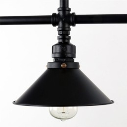 Lámpara colgante estilo rústico campestre con 3 luces estilo industrial retro vintage con forma de tubería de agua