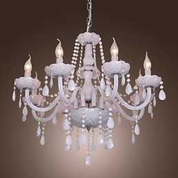 Lámpara de araña de cristal galvanizado Rustic Lodge Crystal