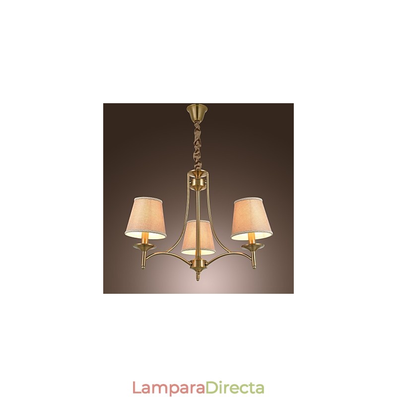 Lámpara de araña de metal de latón estilo cabaña rústica clásica contemporánea moderna para comedor