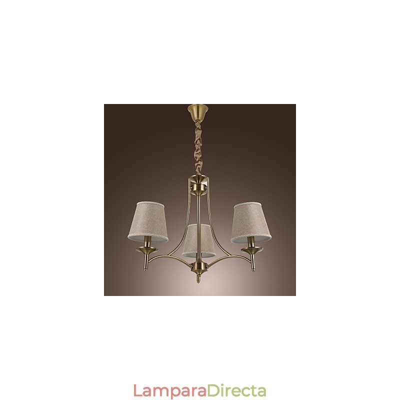 Lámpara de araña de metal de latón estilo cabaña rústica clásica contemporánea moderna para comedor