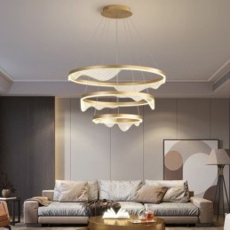 Lámpara colgante Golden Wave Ondulado Lámpara colgante 3 luces