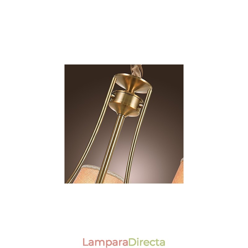 Lámpara de araña de metal de latón estilo cabaña rústica clásica contemporánea moderna para comedor