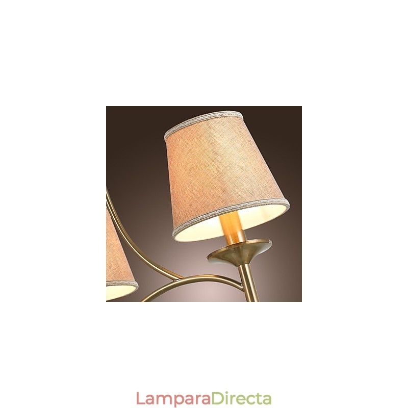 Lámpara de araña de metal de latón estilo cabaña rústica clásica contemporánea moderna para comedor