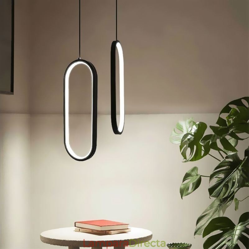 Lámpara colgante ovalada de acrílico decorativa