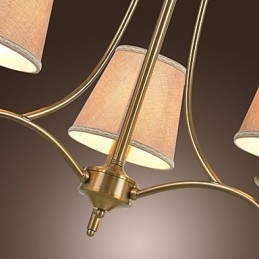 Lámpara de araña de metal de latón estilo cabaña rústica clásica contemporánea moderna para comedor