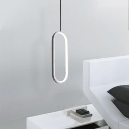 Lámpara colgante ovalada de acrílico decorativa