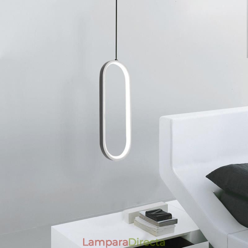 Lámpara colgante ovalada de acrílico decorativa