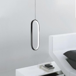 Lámpara colgante ovalada de acrílico decorativa
