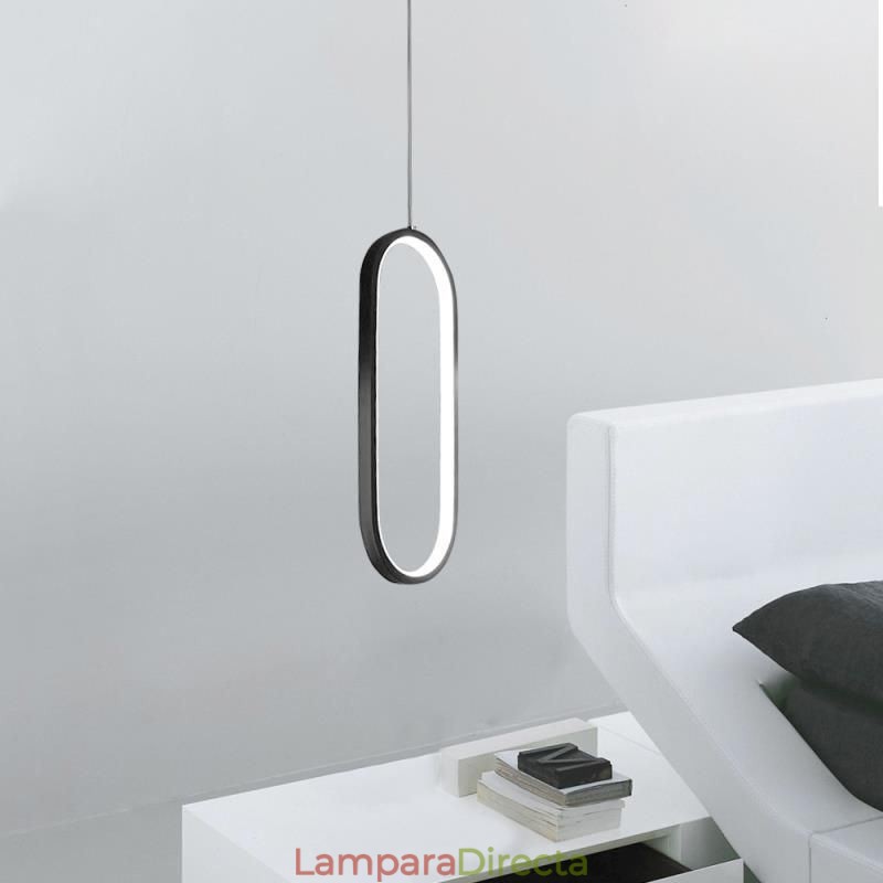 Lámpara colgante ovalada de acrílico decorativa