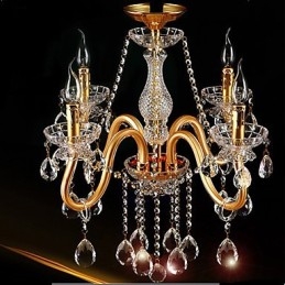 Lámpara de araña de cristal con pintura de cristal, moderna, contemporánea, tradicional, clásica y vintage.