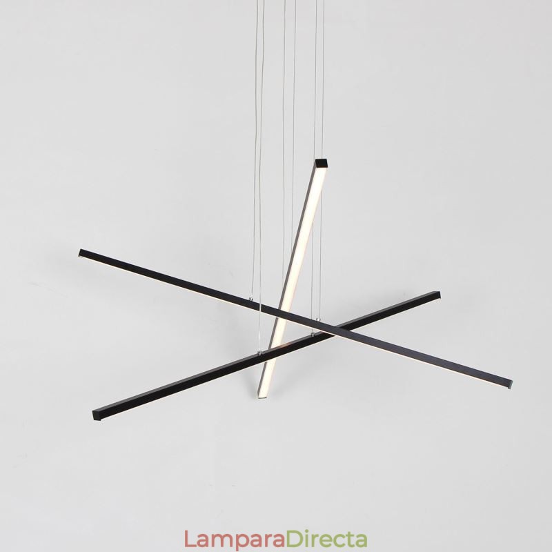 Lámpara colgante de suspensión lineal, luminaria decorativa