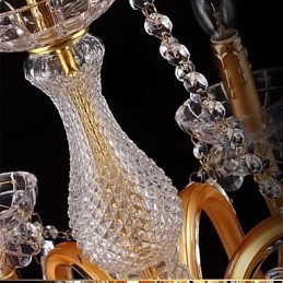 Lámpara de araña de cristal con pintura de cristal, moderna, contemporánea, tradicional, clásica y vintage.