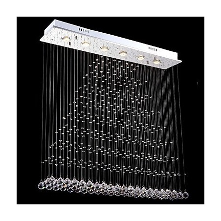 Lámpara colgante de cristal rectangular, lámpara de techo, lámparas de iluminación, accesorios Lámpara colgante de cristal rectangular, lámpara de techo, lámparas de iluminación, accesorios