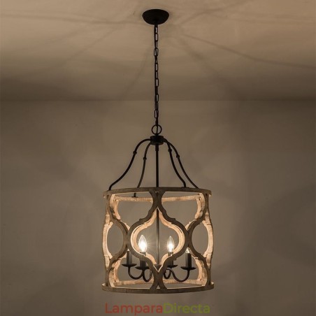 Lámpara colgante estilo vintage de 4 luces Lámpara colgante estilo vintage de 4 luces