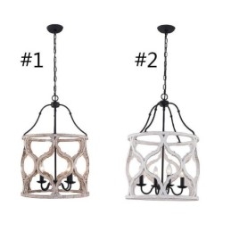 Lámpara colgante estilo vintage de 4 luces