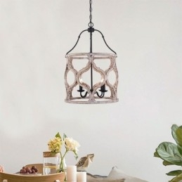 Lámpara colgante estilo vintage de 4 luces