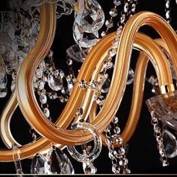 Lámpara de araña de cristal con pintura de cristal, moderna, contemporánea, tradicional, clásica y vintage.