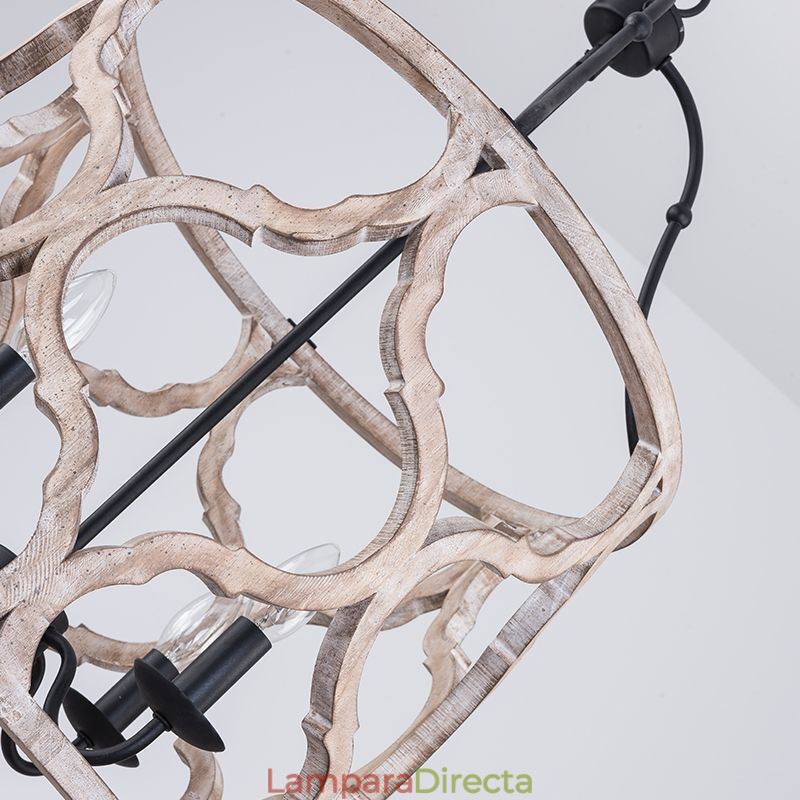 Lámpara colgante estilo vintage de 4 luces