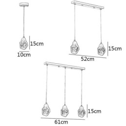 Lámpara colgante de techo con forma de bola de cristal mini y sencilla