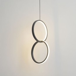 Lámpara colgante minimalista de doble anillo