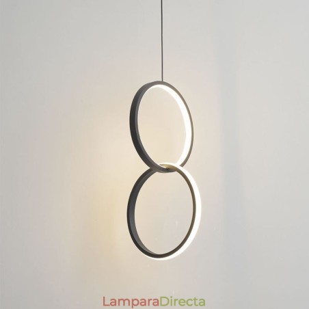 Lámpara colgante minimalista de doble anillo Lámpara colgante minimalista de doble anillo