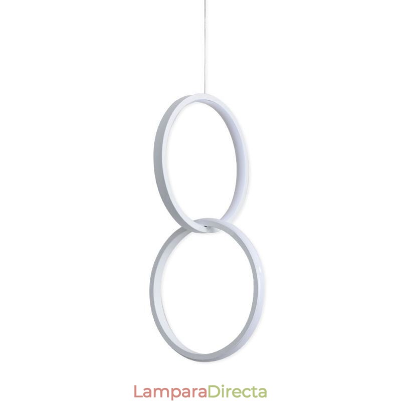 Lámpara colgante minimalista de doble anillo
