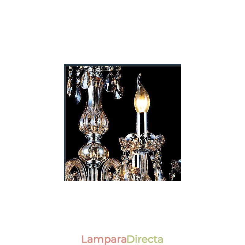Lámpara de araña de cristal galvanizado, moderna, contemporánea, tradicional, clásica y vintage.