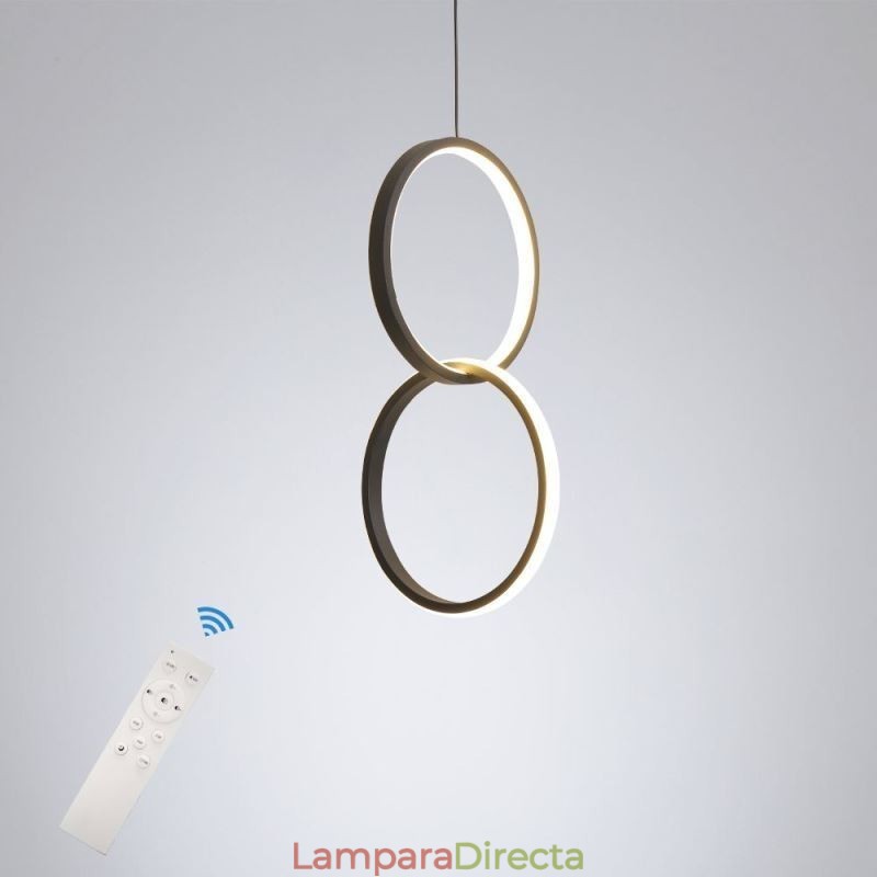 Lámpara colgante minimalista de doble anillo