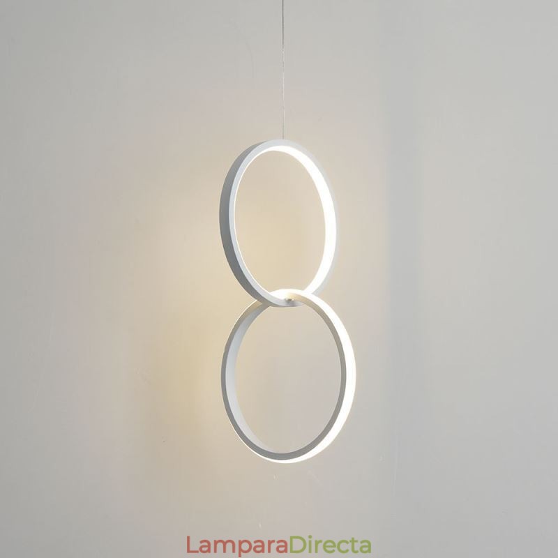 Lámpara colgante minimalista de doble anillo