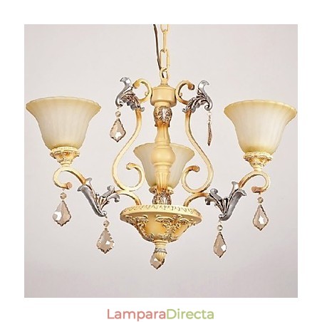 Lámpara de araña clásica tradicional con pintura de cristal Lámpara de araña clásica tradicional con pintura de cristal