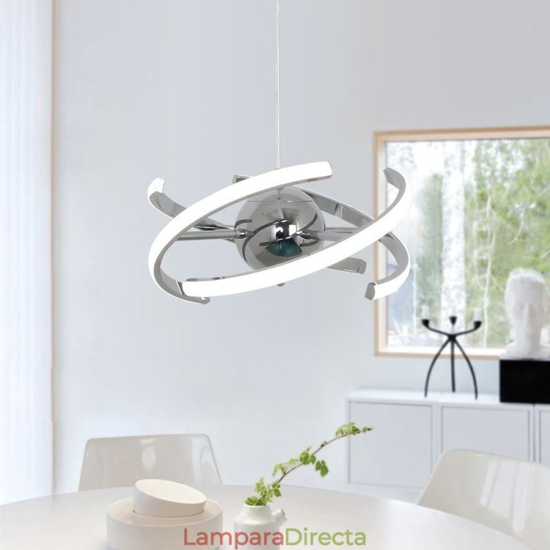 Lámpara colgante de globo giratorio, lámpara de techo decorativa