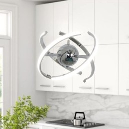 Lámpara colgante de globo giratorio, lámpara de techo decorativa
