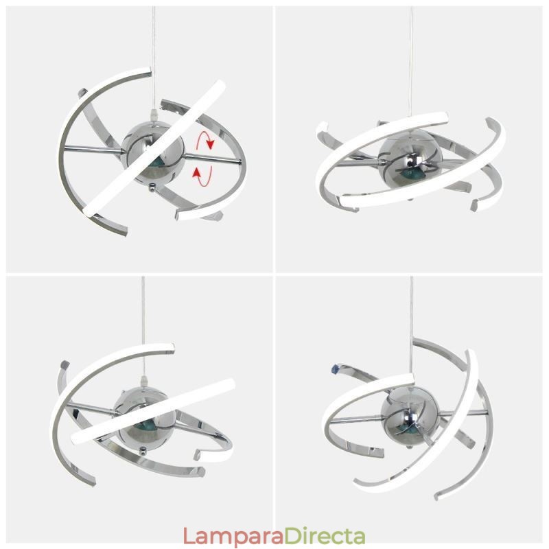 Lámpara colgante de globo giratorio, lámpara de techo decorativa