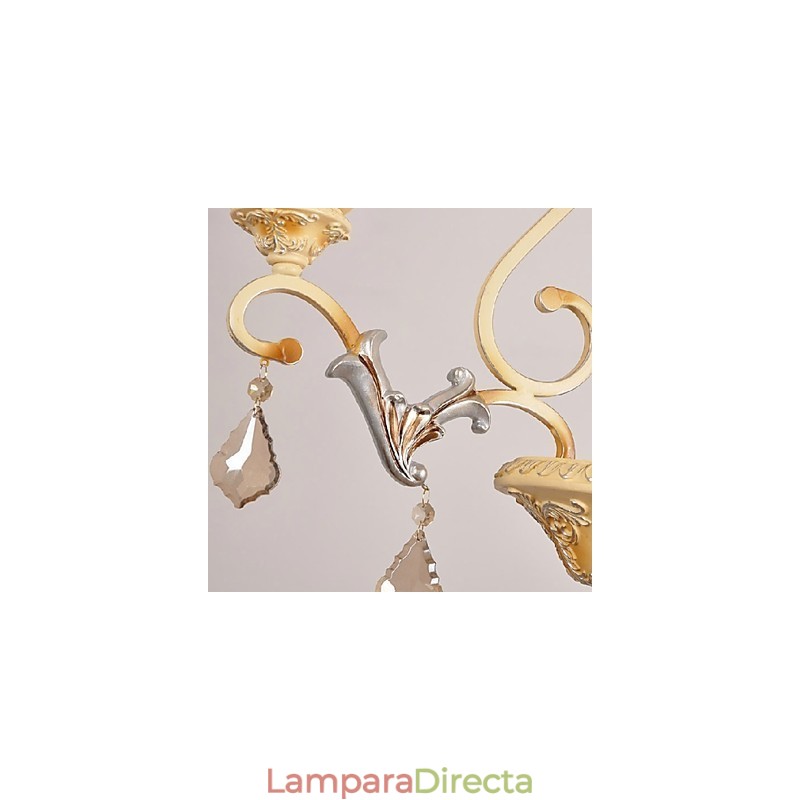 Lámpara de araña clásica tradicional con pintura de cristal