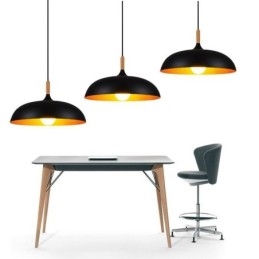 Lámpara colgante moderna minimalista, lámpara decorativa en blanco y negro